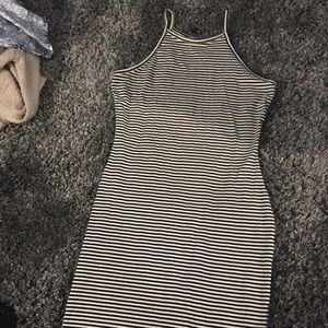 Striped body con dress